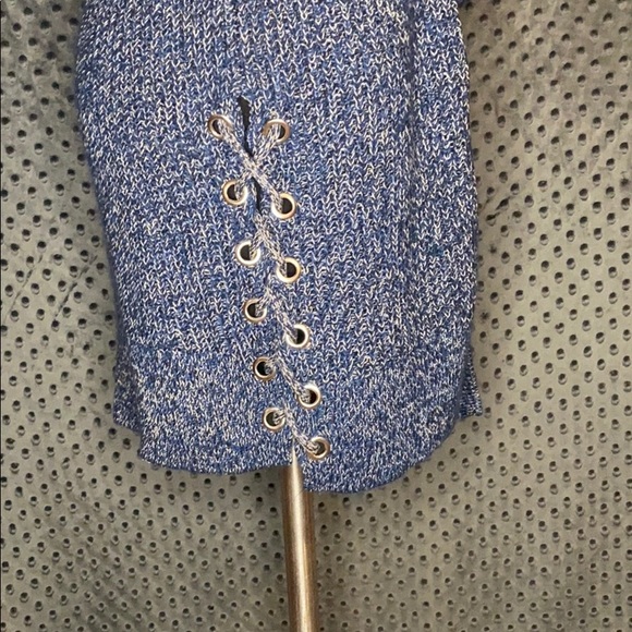 NWT blue C&B cardigan with lace up accents - Picture 5 of 8